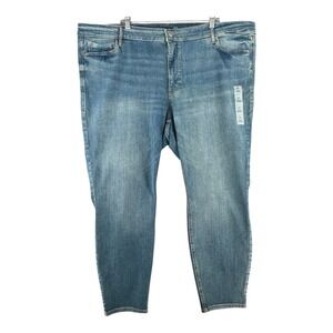 Old Navy Rockstar Super Skinny Jeans‎ Mid Rise Blue Denim Womens Plus Size 26